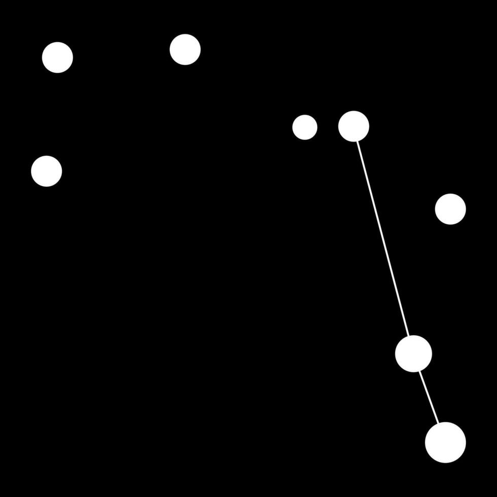 pyxis konstellation Karta. vektor illustration.