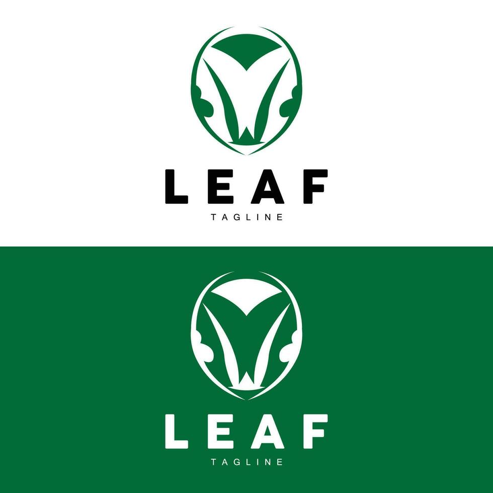 grön blad logotyp, ekologi naturlig växt vektor, natur design, illustration mall ikon vektor