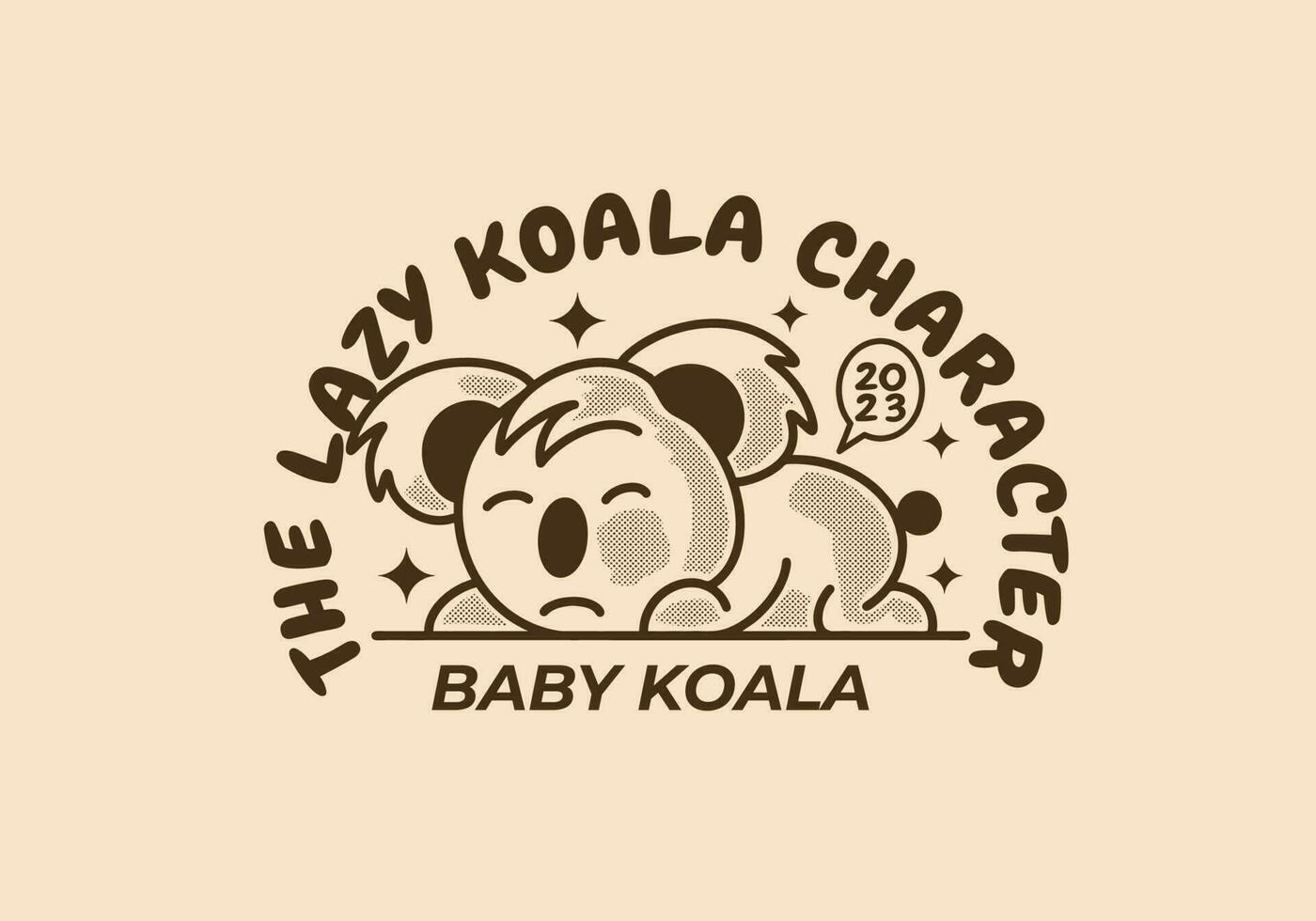 das Charakter von Baby Koala Schlaf vektor