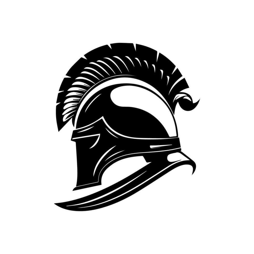 gladiator hjälm logotyp design är stark och djärv, perfekt för märken den där vilja till monter seghet och elasticitet. vektor