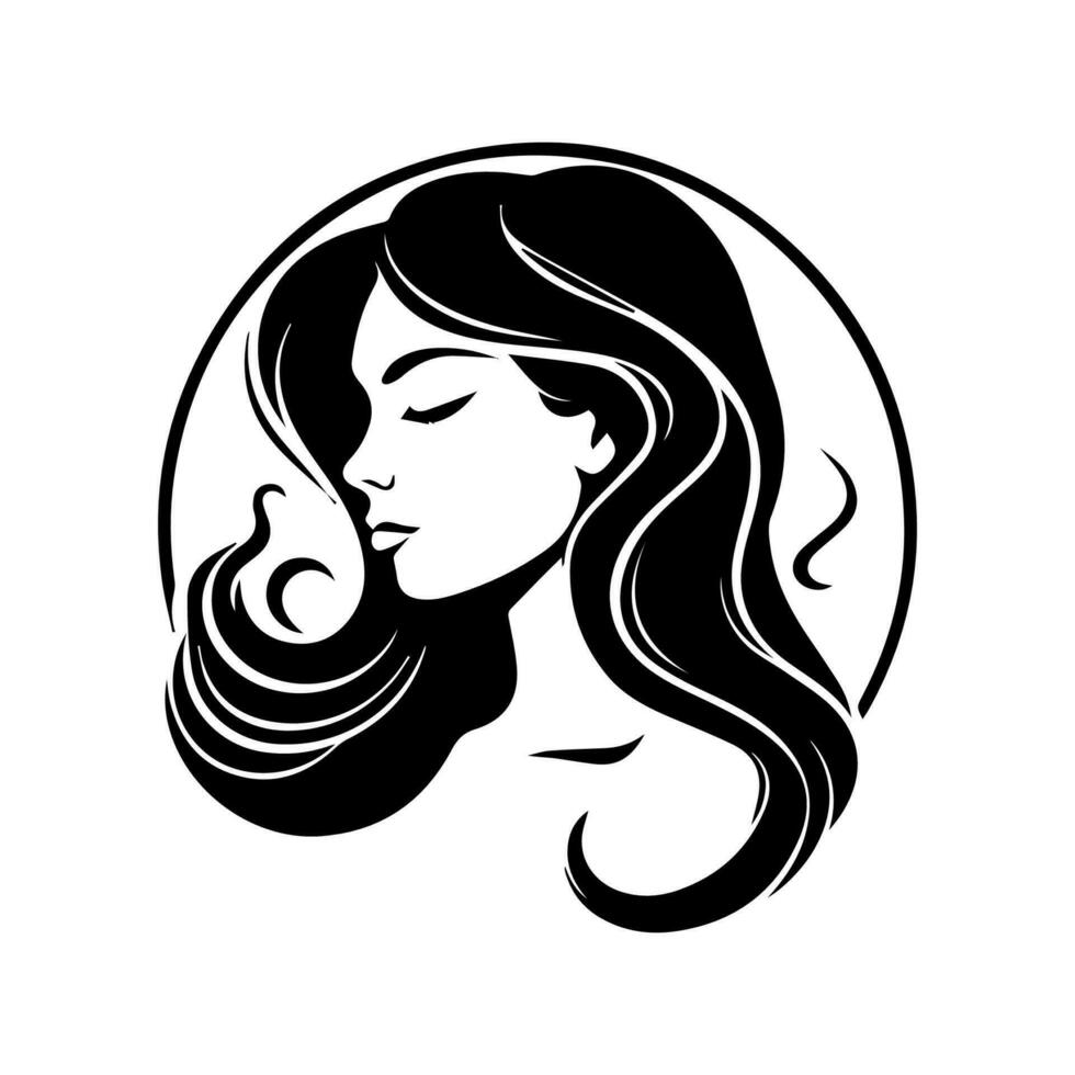 feminin logotyp design utstrålar nåd och raffinemang, perfekt för märken ser till monter deras elegans och förfining. vektor