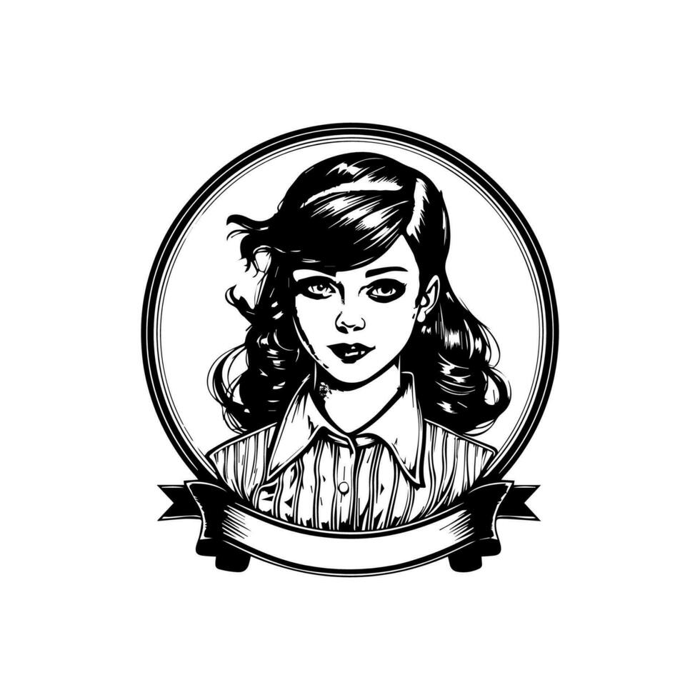 Friseur Logo Illustration Eigenschaften ein klassisch Design Das erfasst das Wesen von traditionell Pflege vektor