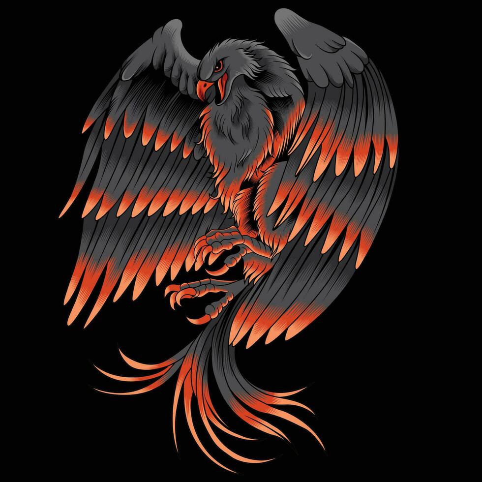 fågel Fenix vektor illustration