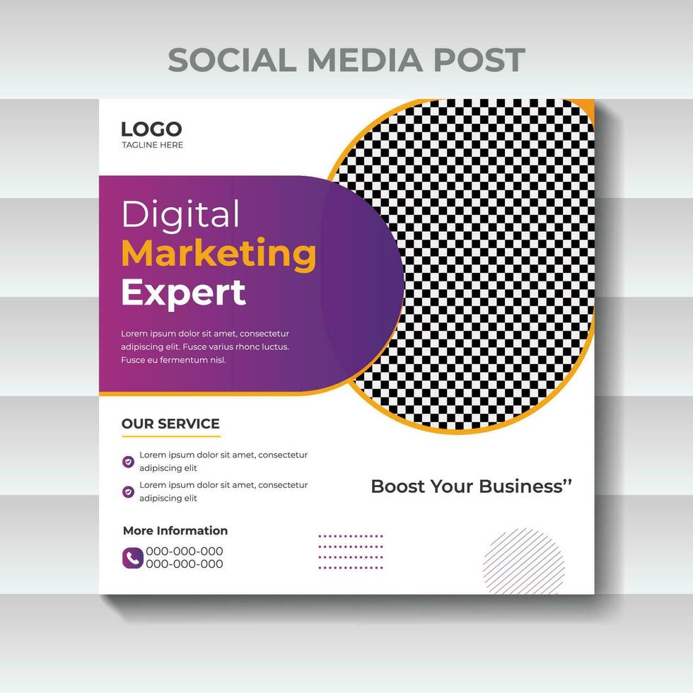Sozial Medien Post Design zum Digital Geschäft Marketing vektor