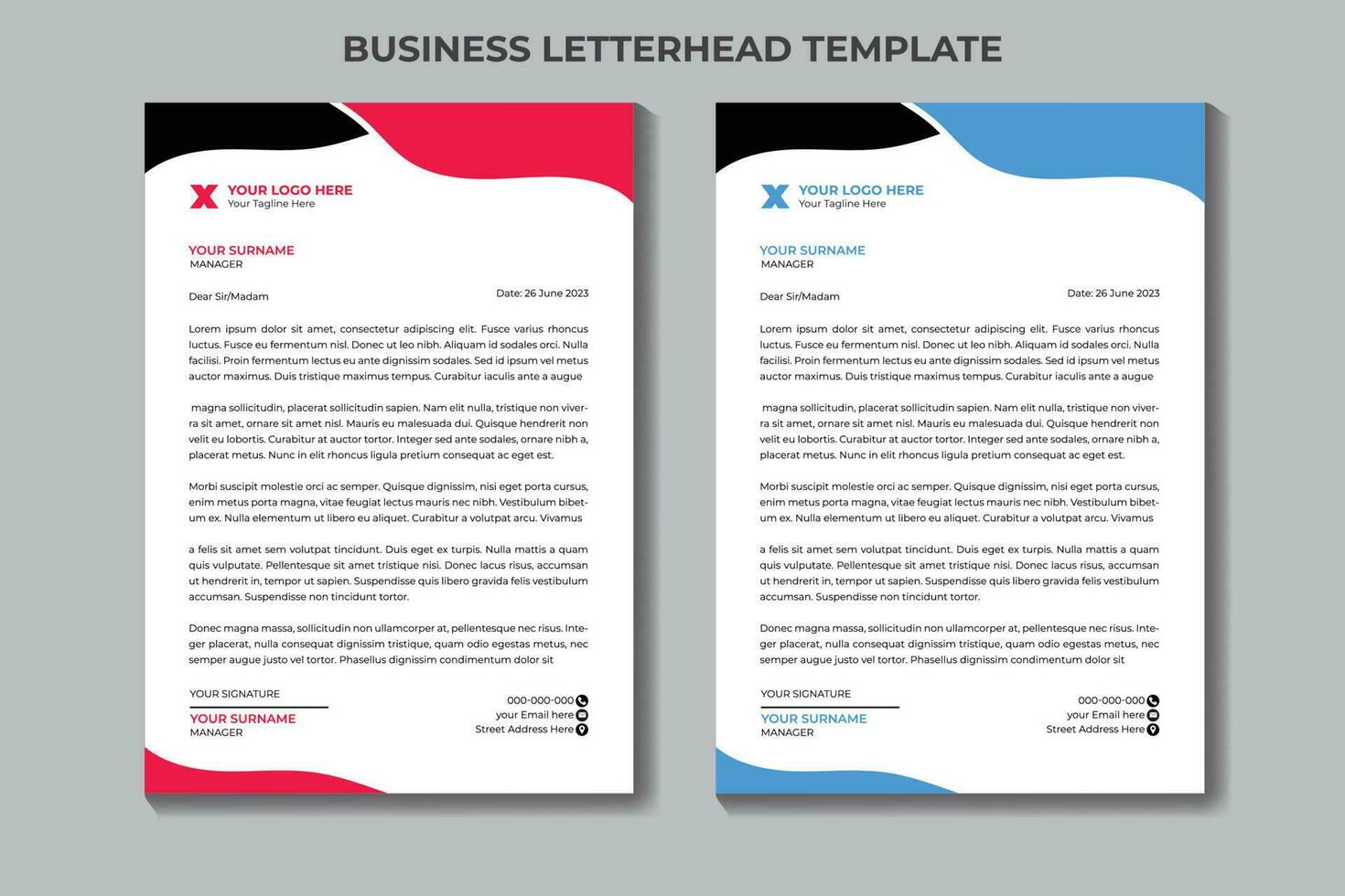 modernes Business-Briefkopf-Template-Design vektor