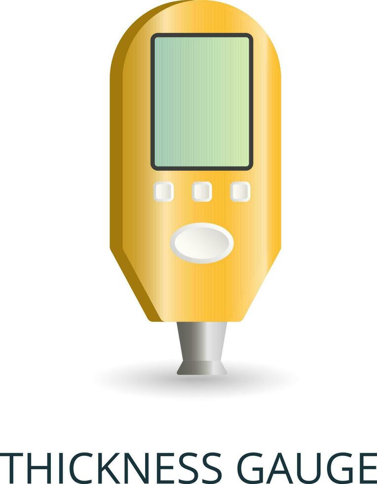 tjocklek mätare ikon. 3d illustration från mätning samling. kreativ tjocklek mätare 3d ikon för webb design, mallar, infographics och Mer vektor