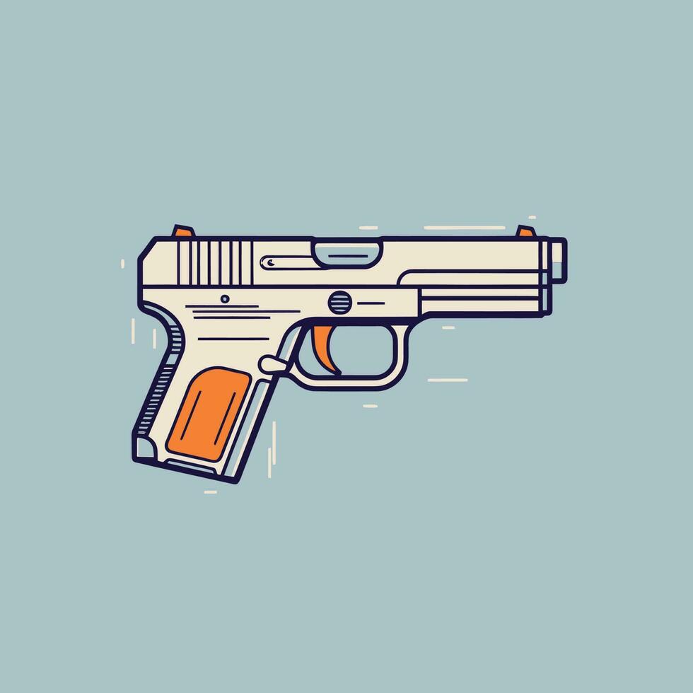 pistol ikon. vapen vektor. militär Utrustning illustration logotyp mall. vektor