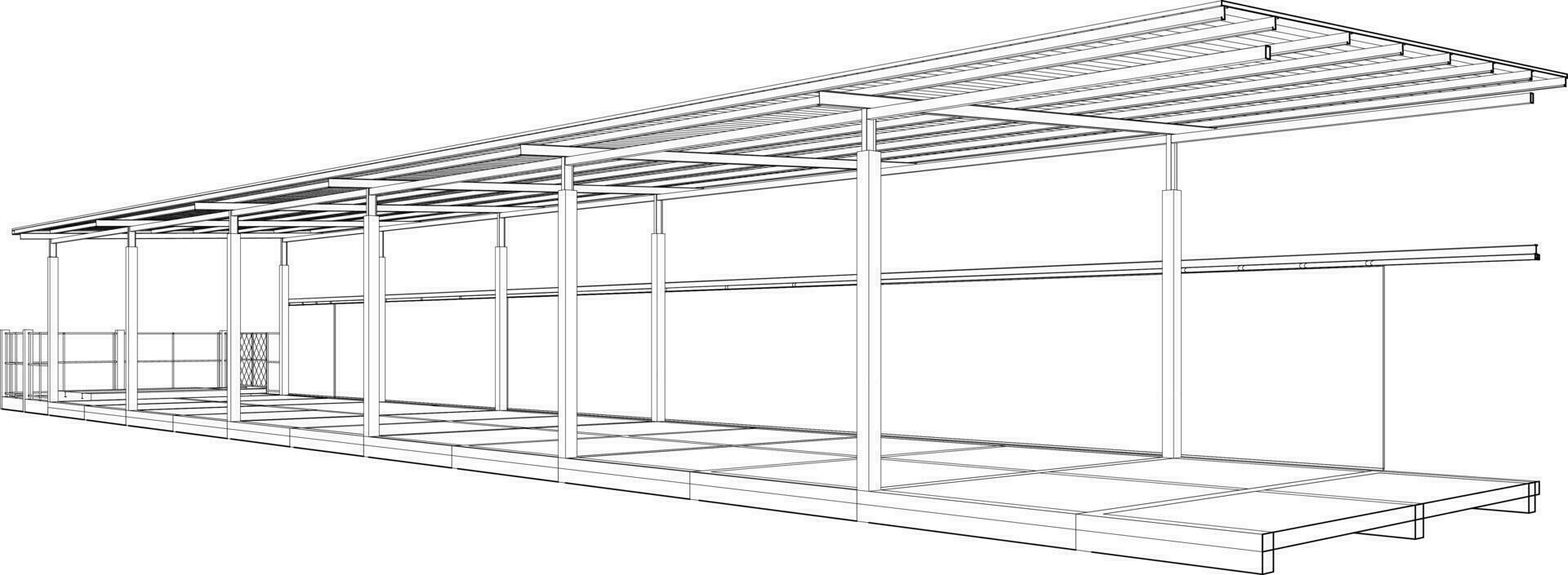 3D-Darstellung des Bauvorhabens vektor