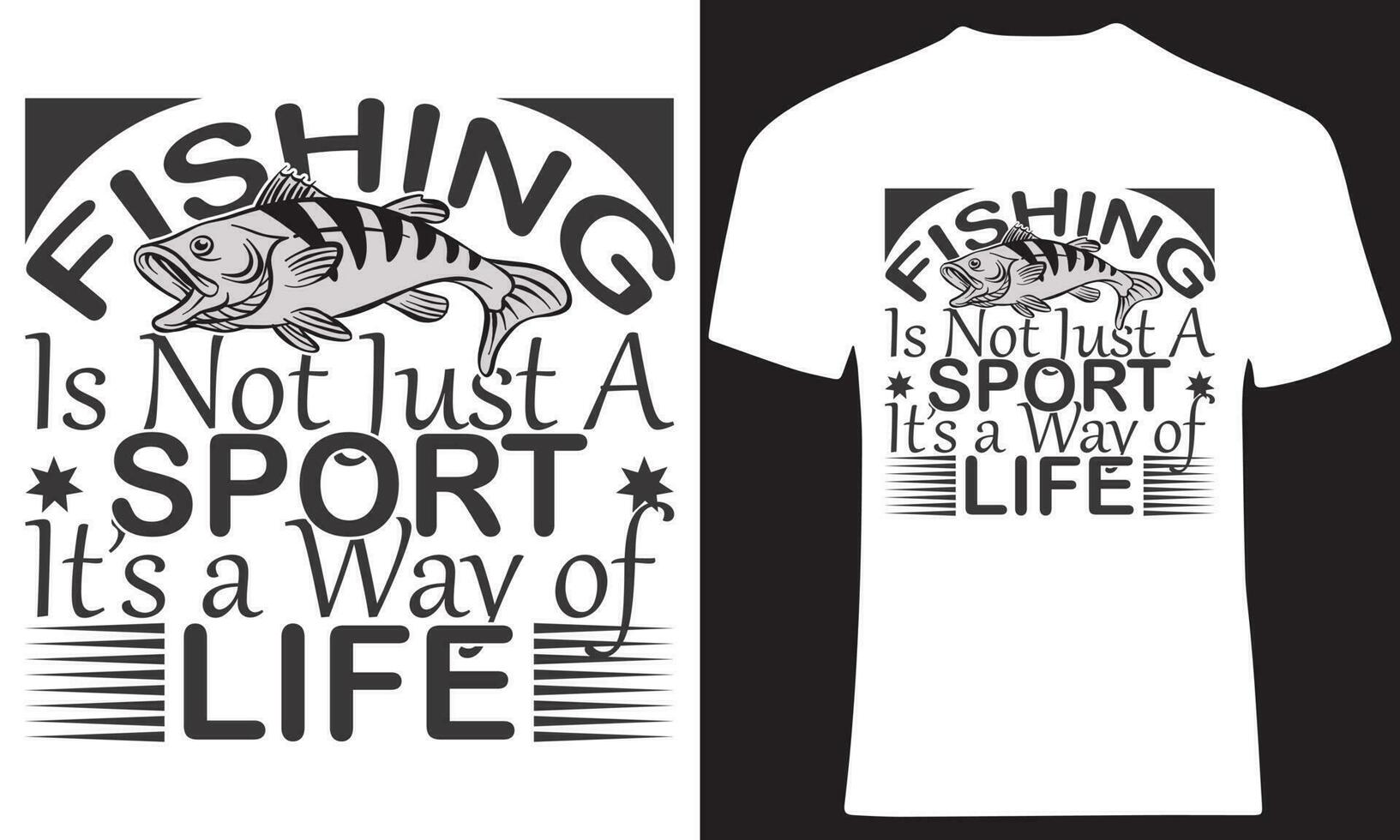 liv fiske t-shirt design vektor