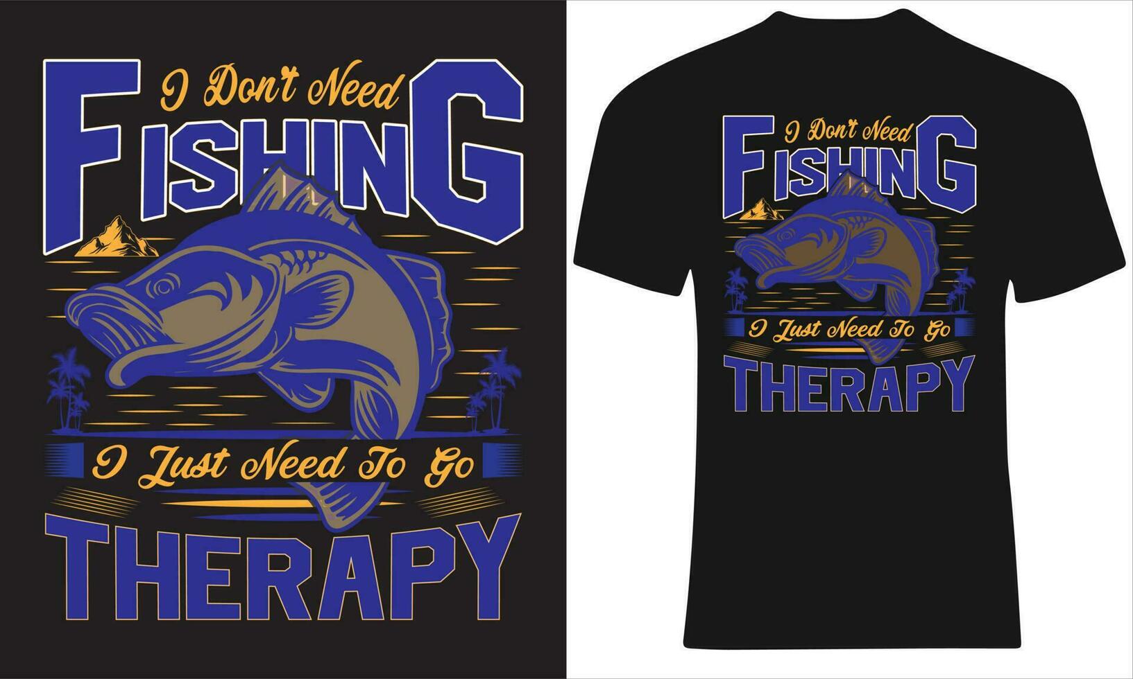 fiske terapi t skjorta design vektor