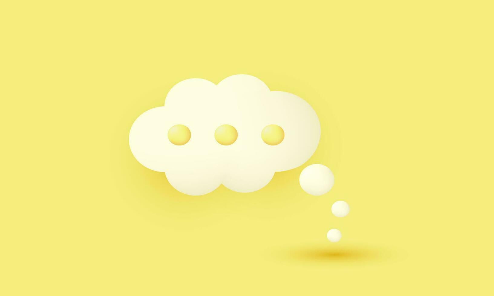 3d realistisk Tal moln bubbla chatt illustration trendig ikon modern stil objekt symboler illustration isolerat på bakgrund vektor