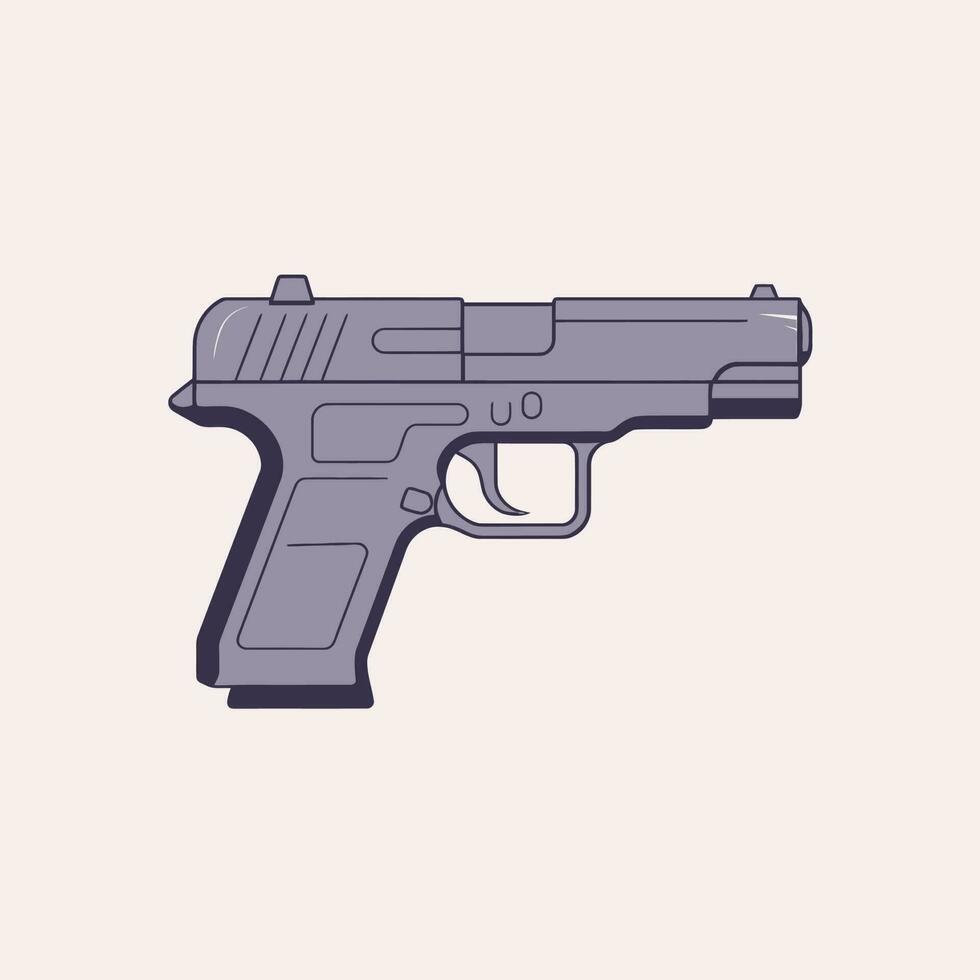 pistol ikon. vapen vektor. militär Utrustning illustration logotyp mall. vektor