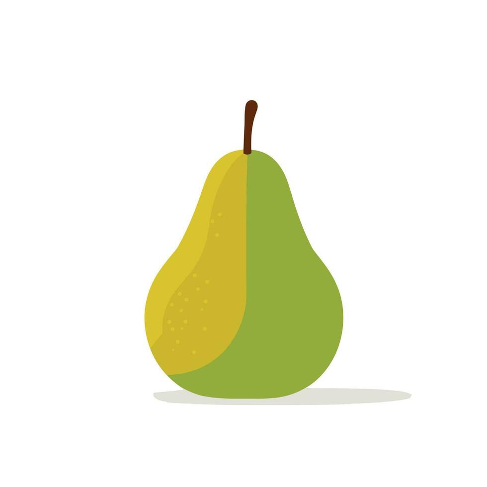 päron isolerat på vit bakgrund. vektor illustration. skära päron