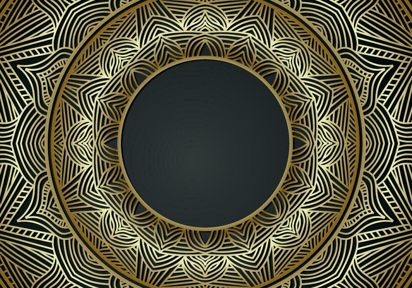 Luxus Mandala Hintergrund dekorativ, Arabeske Stil mit golden Arabeske Muster Stil. dekorativ Mandala Ornament zum drucken vektor