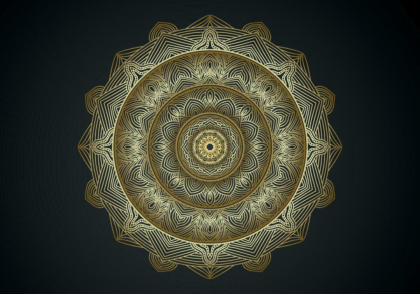 Luxus Mandala Hintergrund dekorativ, Arabeske Stil mit golden Arabeske Muster Stil. dekorativ Mandala Ornament zum drucken vektor