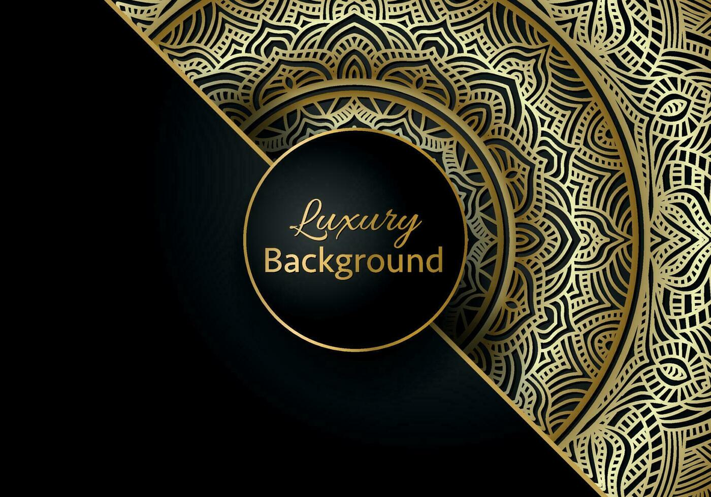 Luxus Mandala Hintergrund dekorativ, Arabeske Stil mit golden Arabeske Muster Stil. dekorativ Mandala Ornament zum drucken vektor