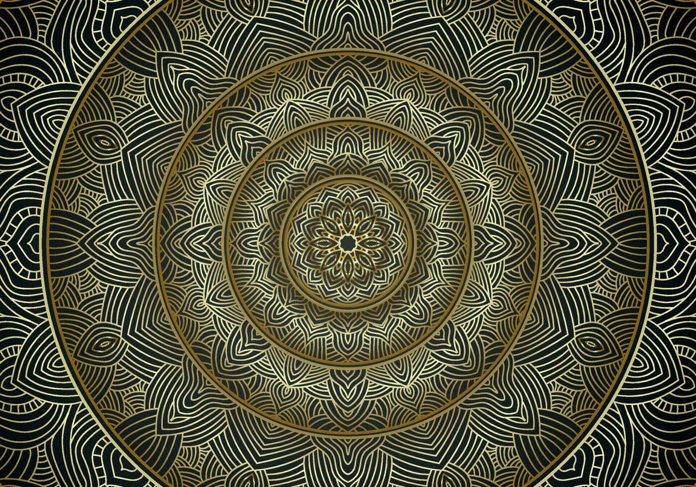 Luxus Mandala Hintergrund dekorativ, Arabeske Stil mit golden Arabeske Muster Stil. dekorativ Mandala Ornament zum drucken vektor