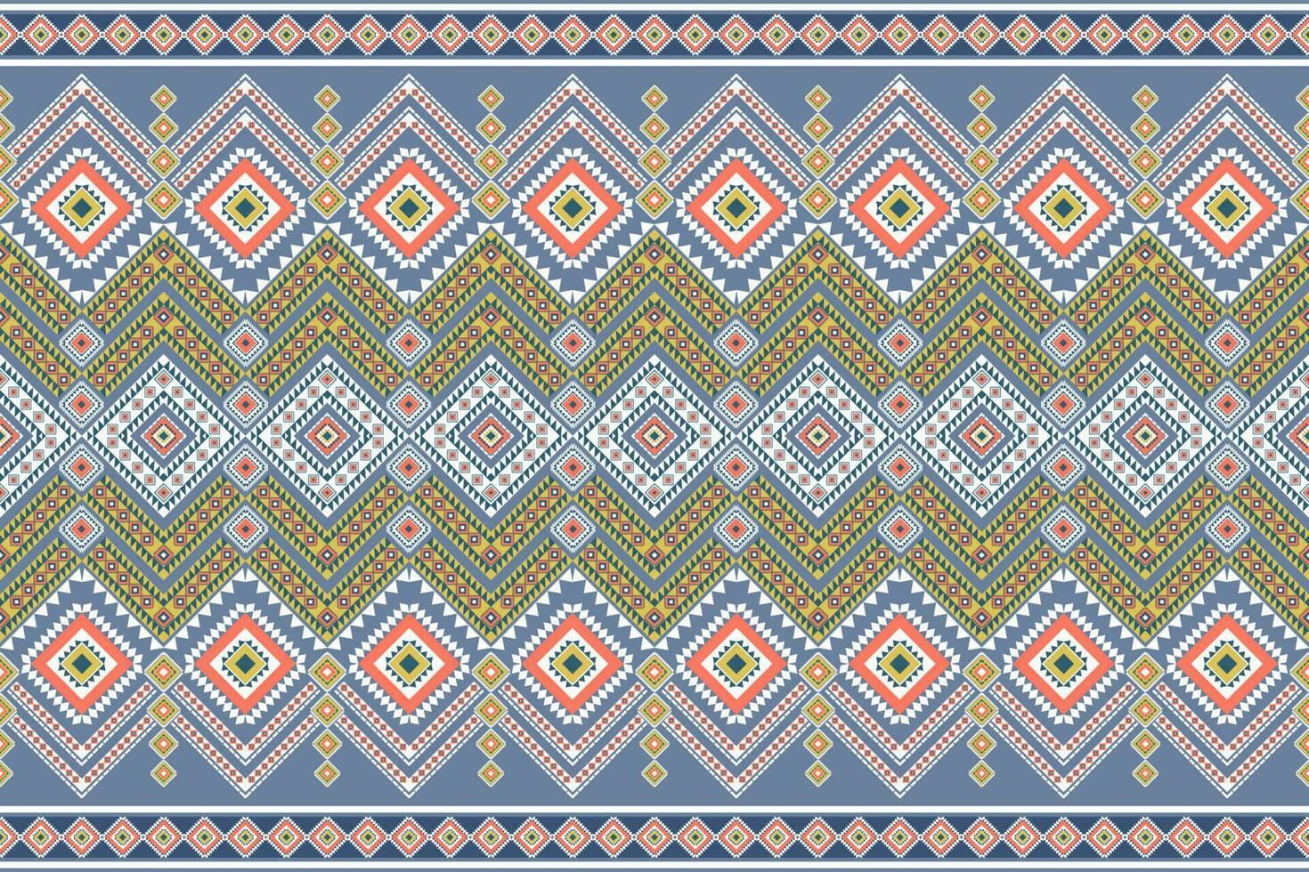 sömlös geometrisk etnisk asiatisk orientalisk och tradition mönster design för textur och bakgrund. silke och tyg mönster dekoration för matta, thai Kläder, omslag och tapet vektor