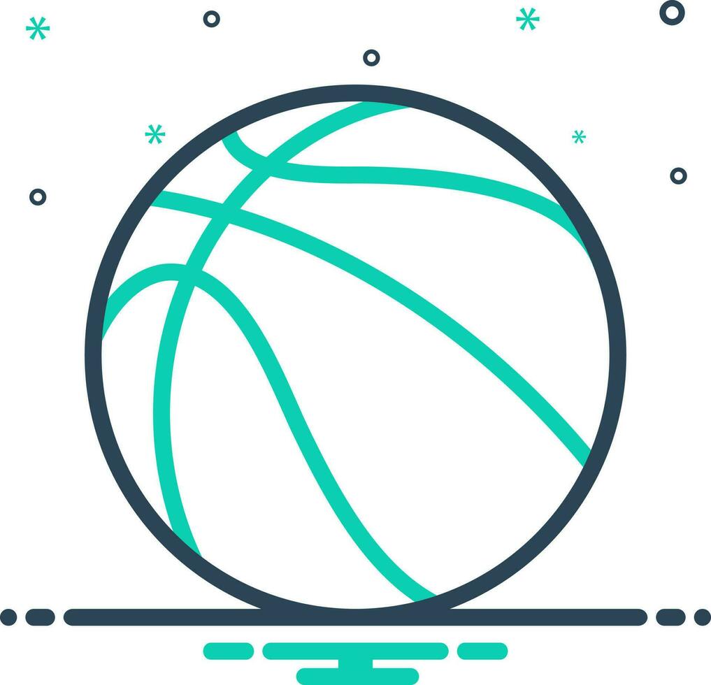 Mix-Symbol für Basketball vektor