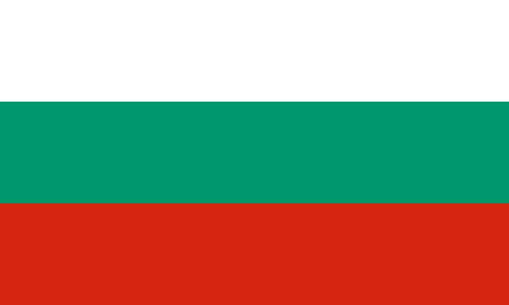 Bulgarien-Flagge, offizielle Farben und Proportionen. Vektor-Illustration. vektor