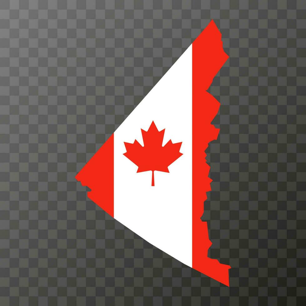 yukon territorium Karta, provins av Kanada. vektor illustration.