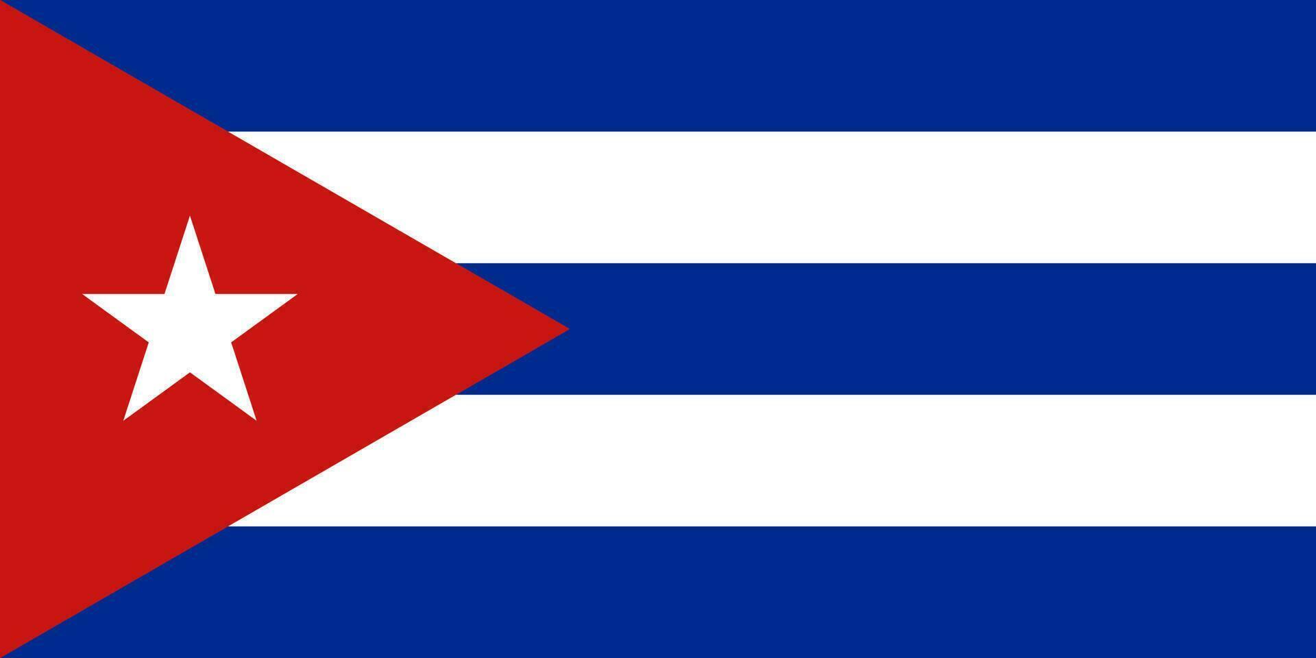 Kuba-Flagge, offizielle Farben und Proportionen. Vektor-Illustration. vektor
