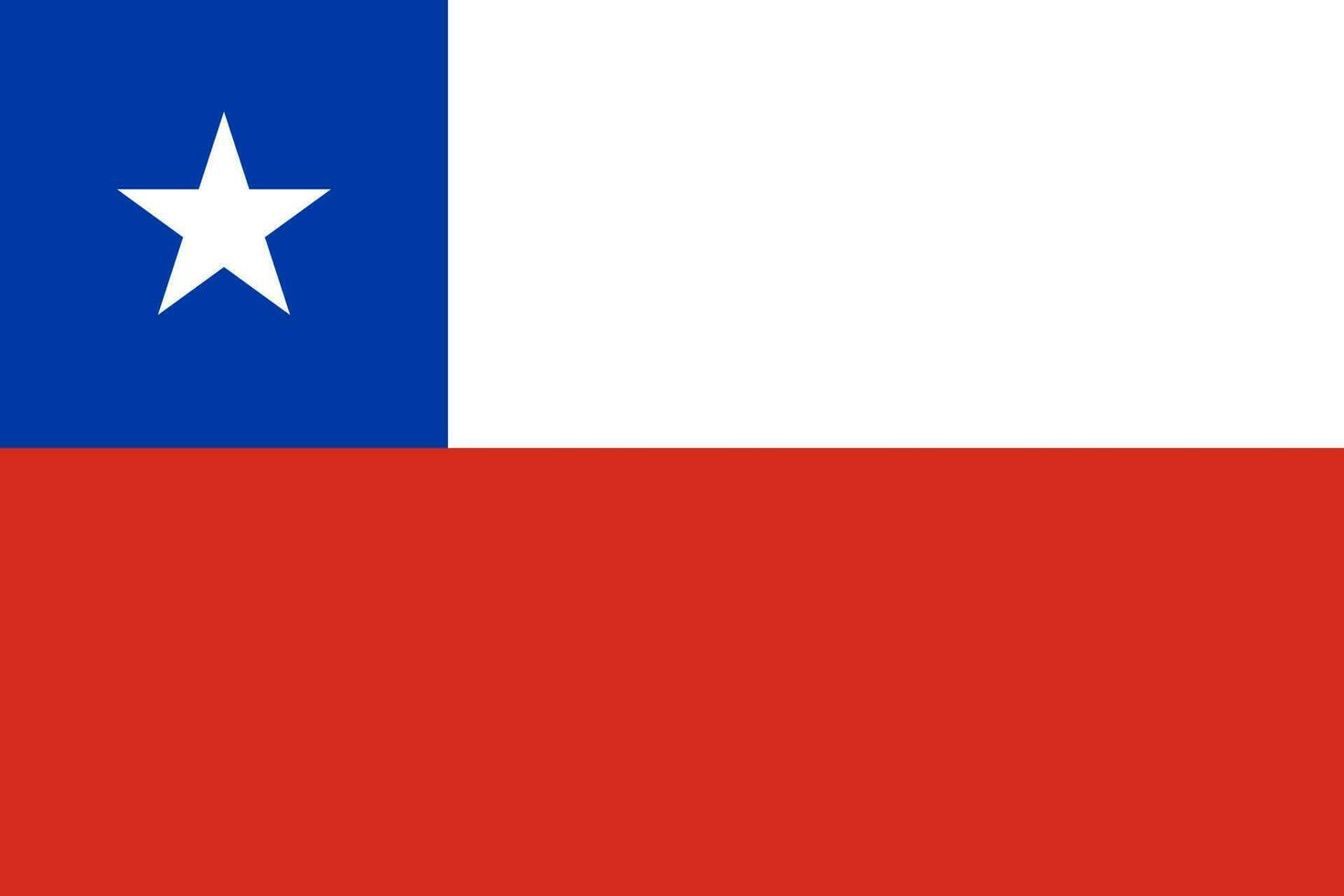 chilenische Flagge, offizielle Farben und Proportionen. Vektor-Illustration. vektor