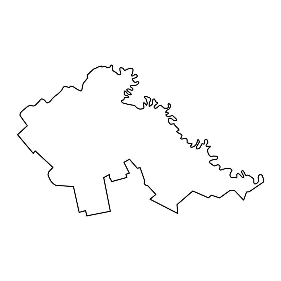 Stefan voda Kreis Karte, Provinz von Moldawien. Vektor Illustration.