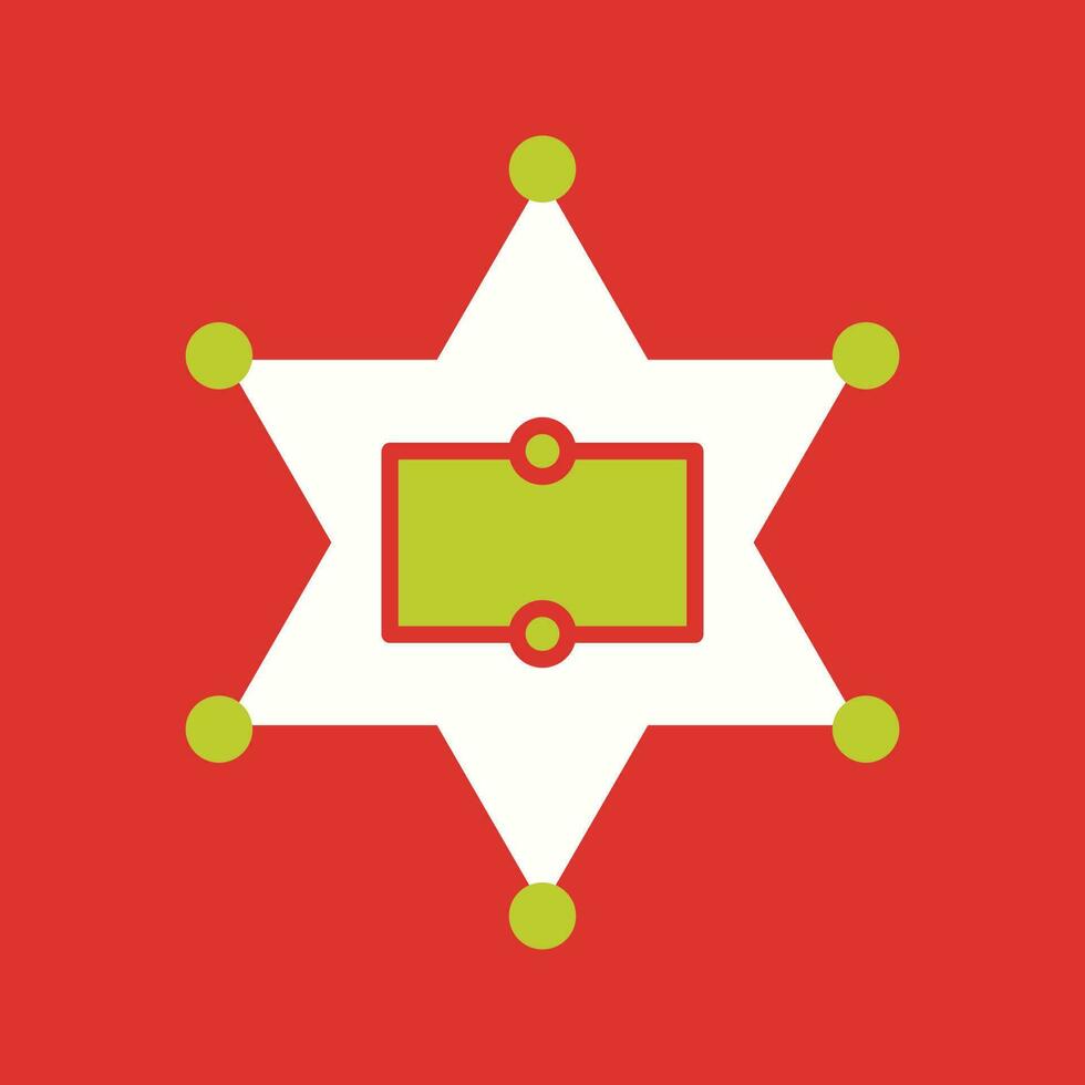 Sheriff-Abzeichen-Vektorsymbol vektor