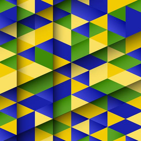 Abstrakt design med Brasilien flaggfärger vektor