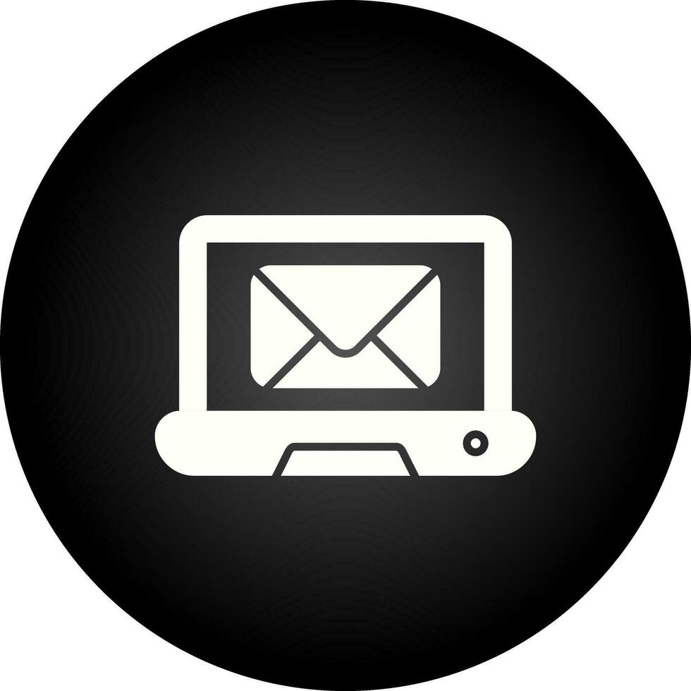 Laptop-Mail-Vektorsymbol vektor