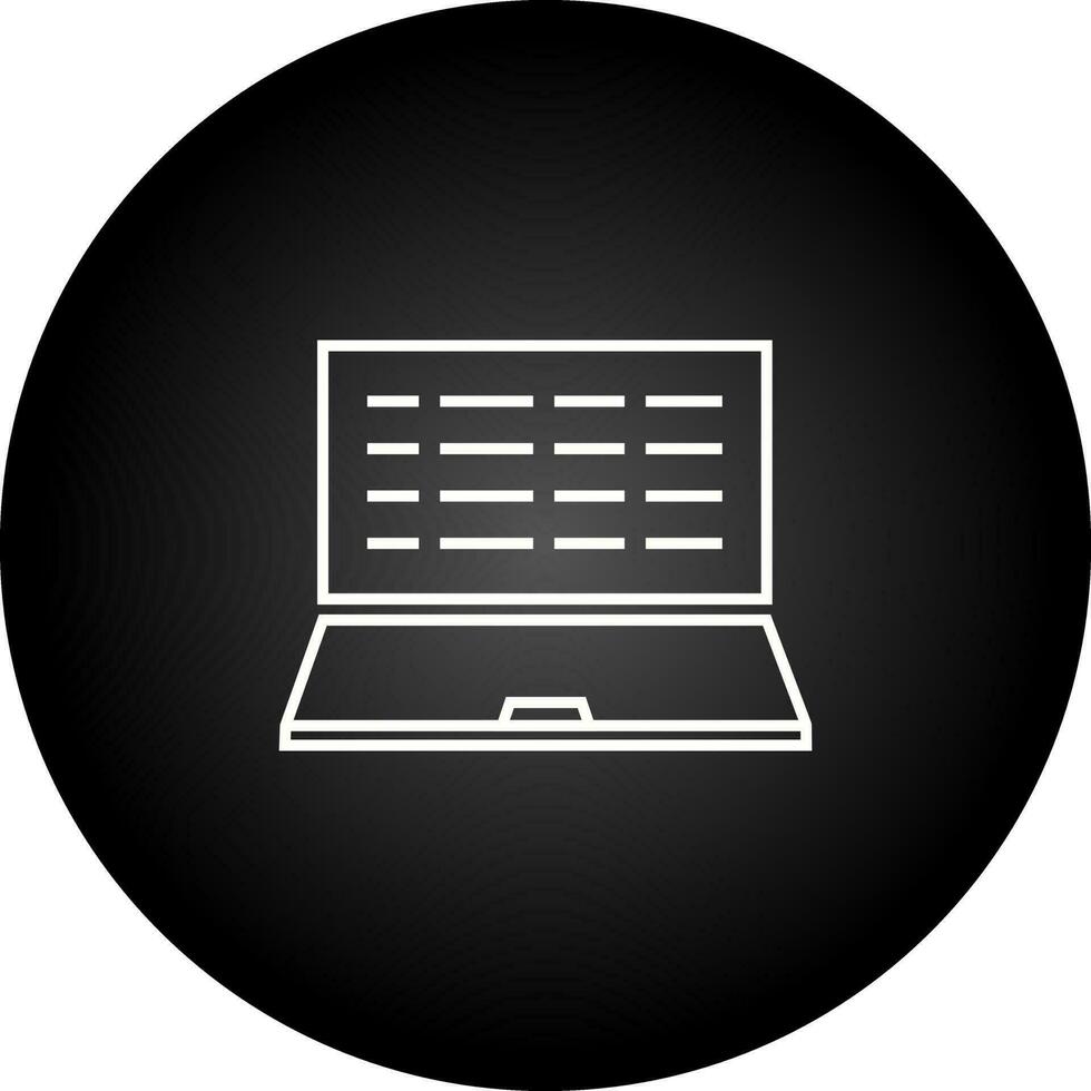 Laptop-Vektorsymbol schreiben vektor