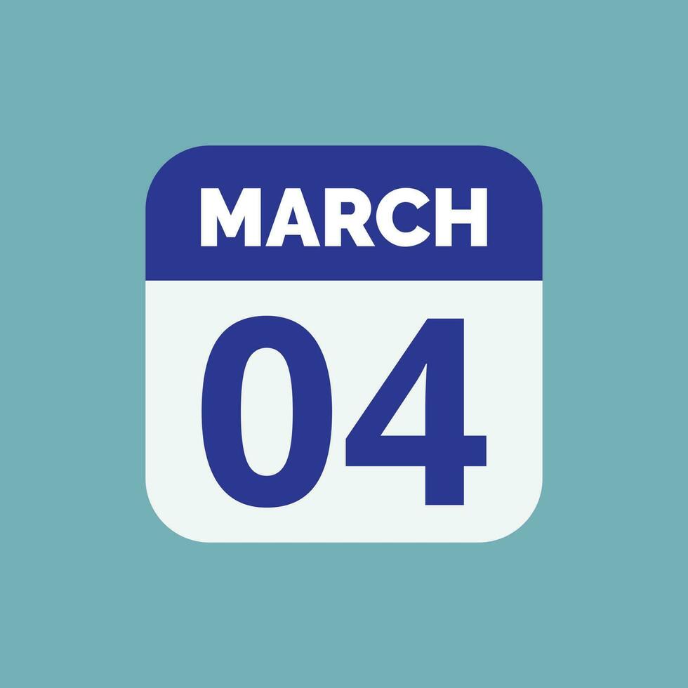 März 5 Kalender Datum vektor