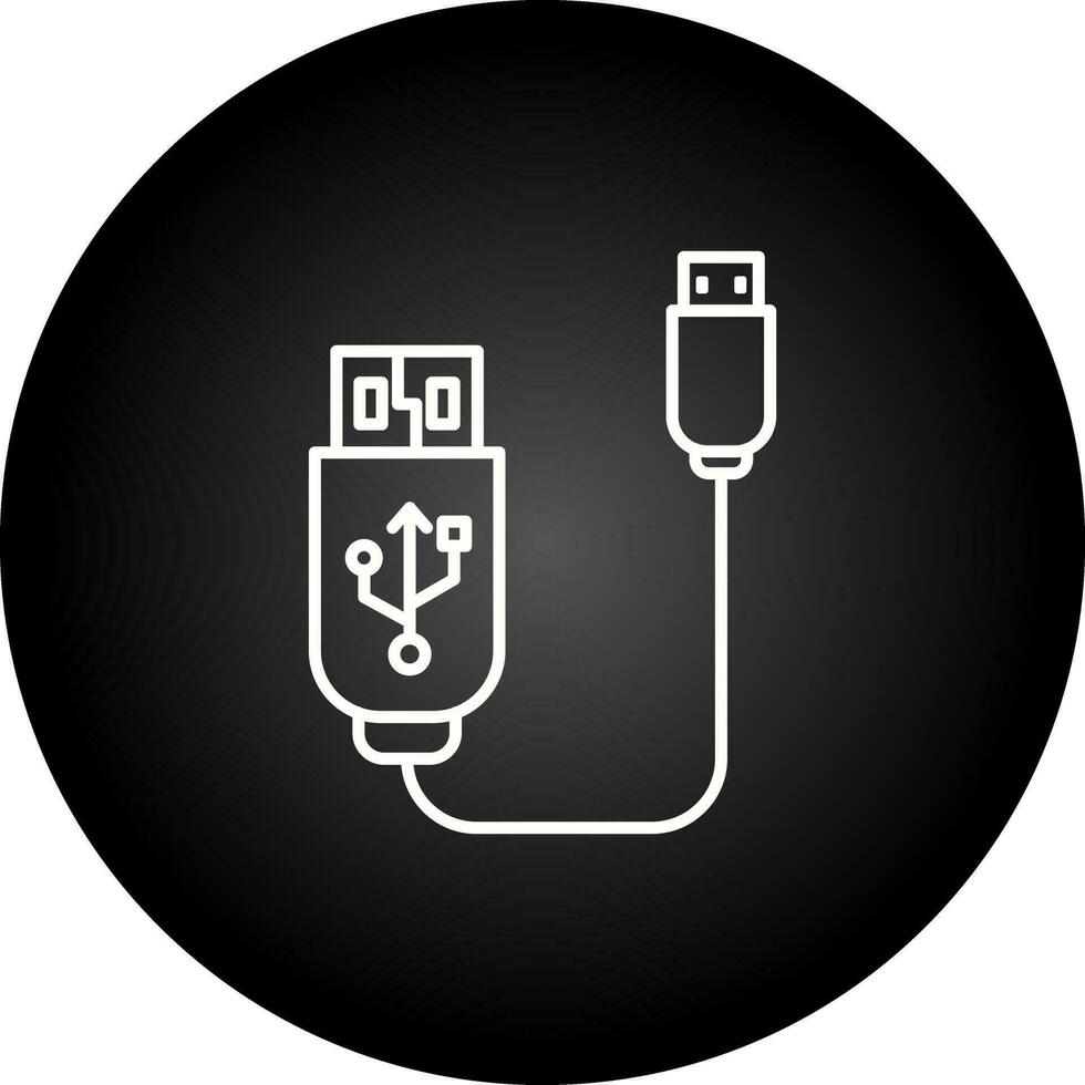 Vektorsymbol für USB-Kabel vektor