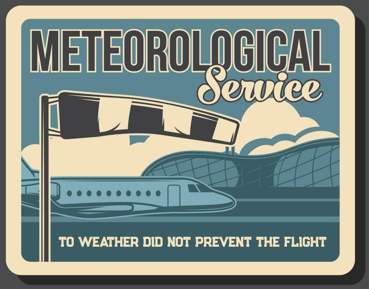 Flughafen meteorologisch Bedienung Vektor Banner