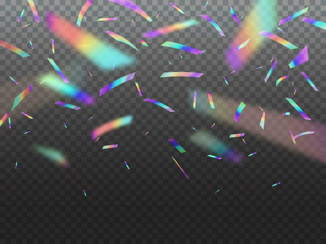 holografiska konfetti glitter med bokeh ljus vektor