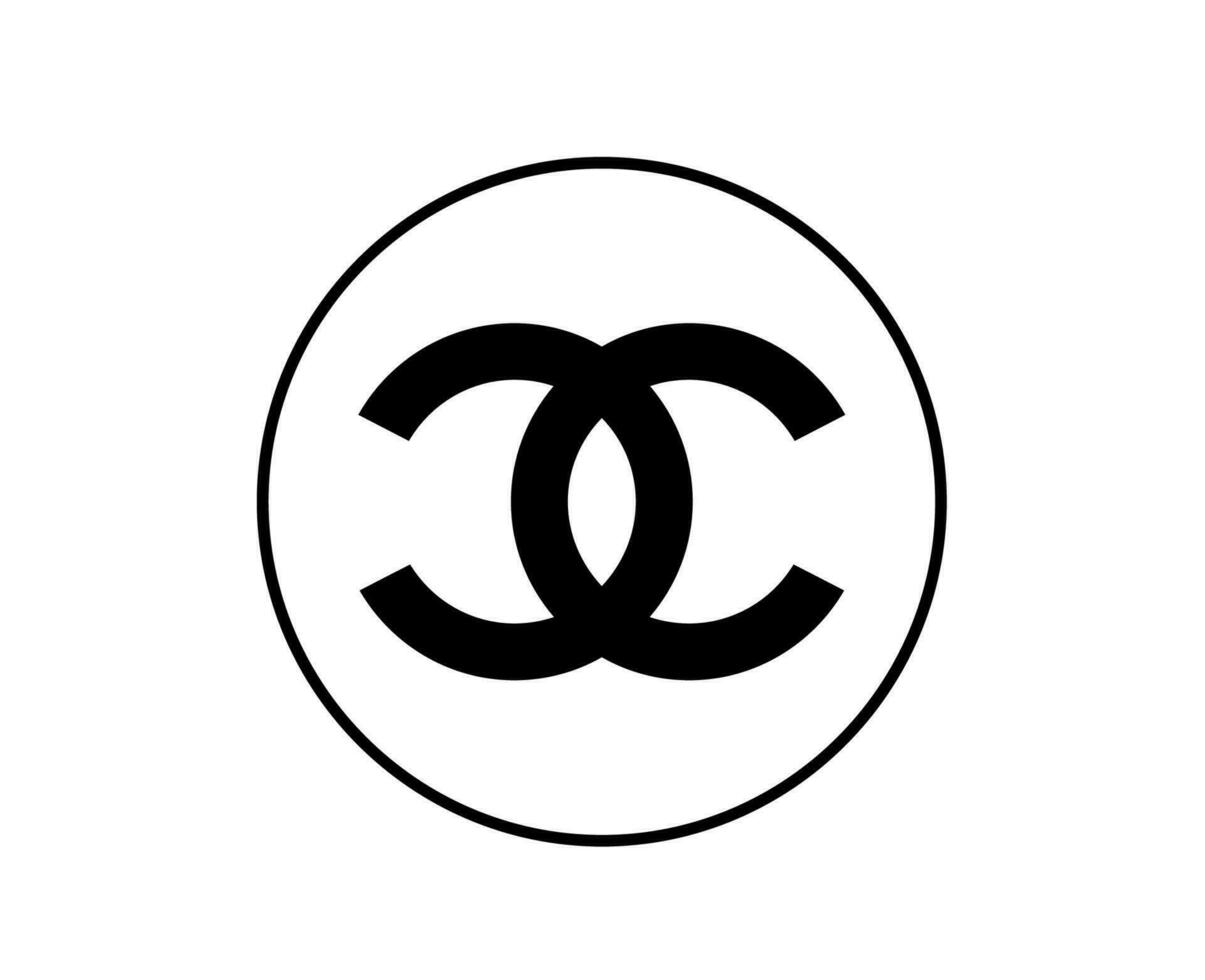 Chanel Marke Kleider Symbol Logo schwarz Design Mode Vektor Illustration