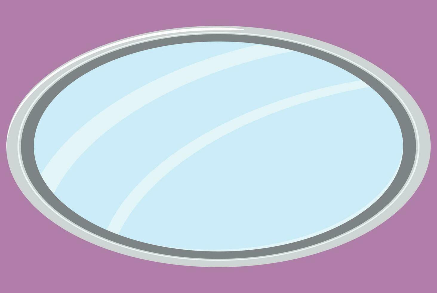 Spiegel isoliert Oval bilden vektor