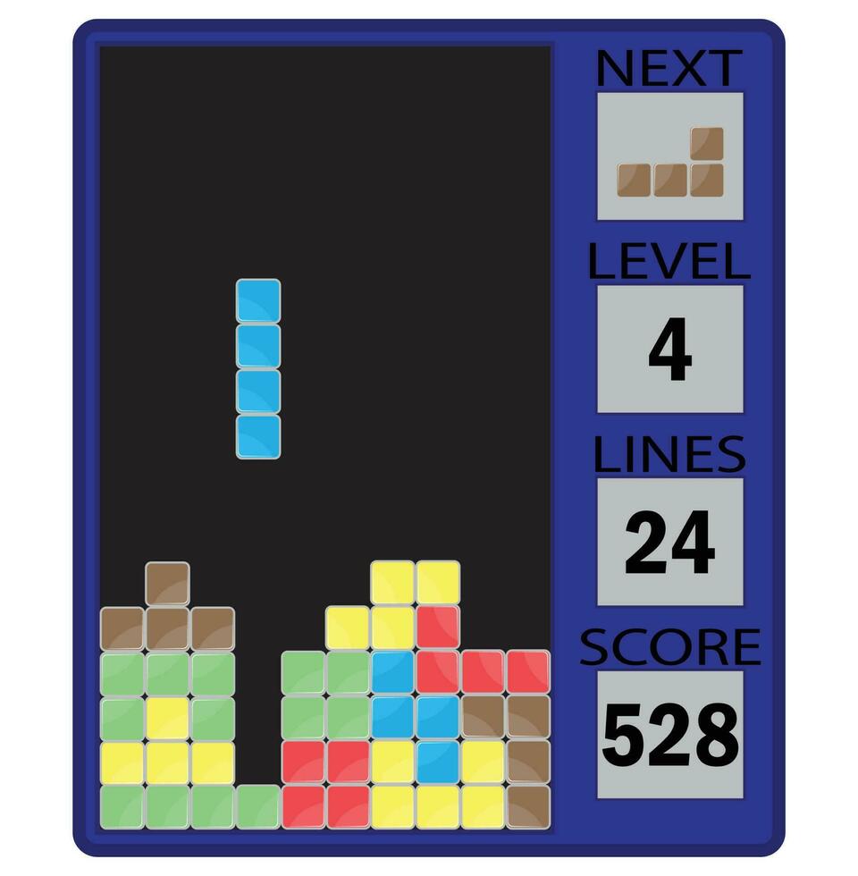 Tetris Gerät Schnittstelle vektor