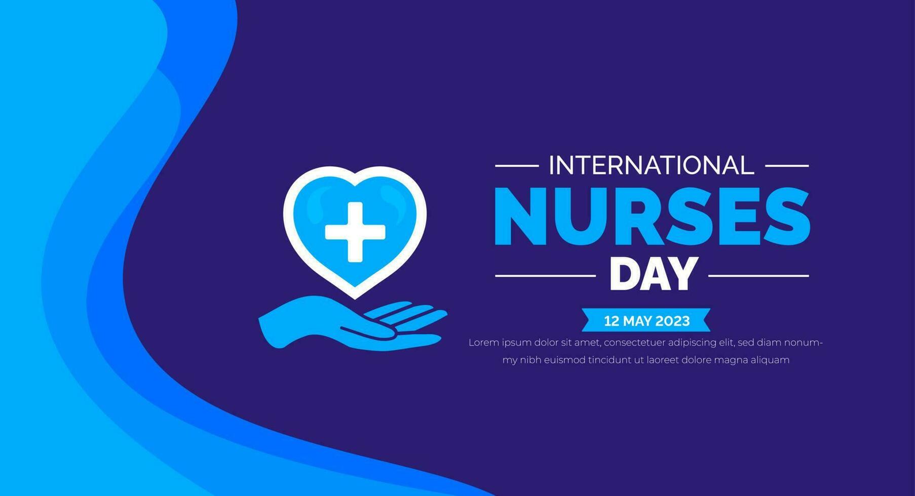 internationell sjuksköterskor dag bakgrund eller baner design mall berömd i 12 Maj. vektor