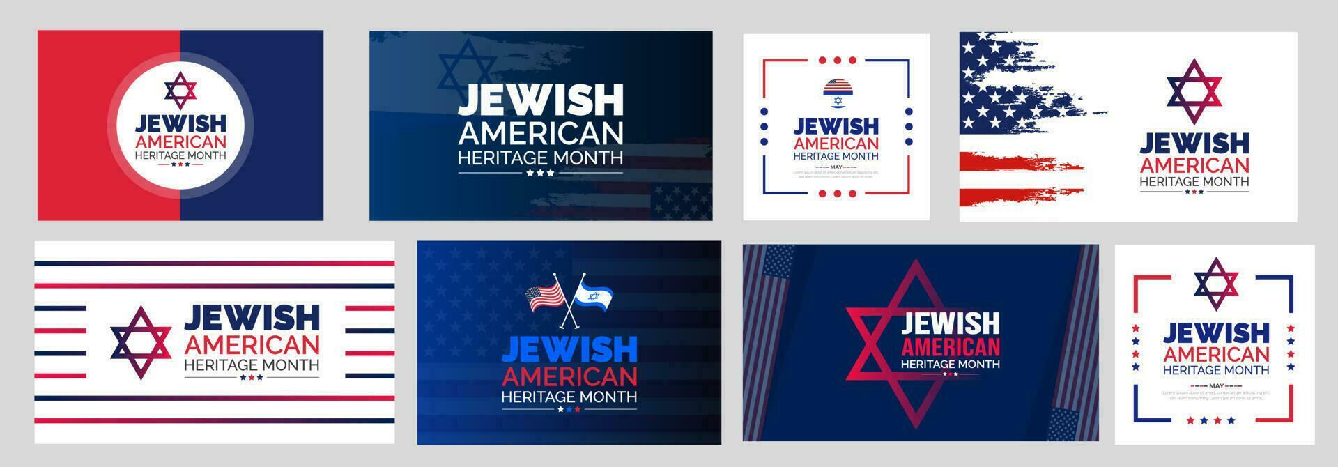jüdisch amerikanisch Erbe Monat Hintergrund oder Banner Design Vorlage einstellen gefeiert im kann vektor