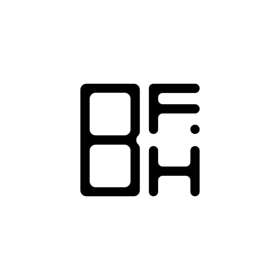 bfh Brief Logo kreatives Design mit Vektorgrafik, bfh einfaches und modernes Logo. vektor