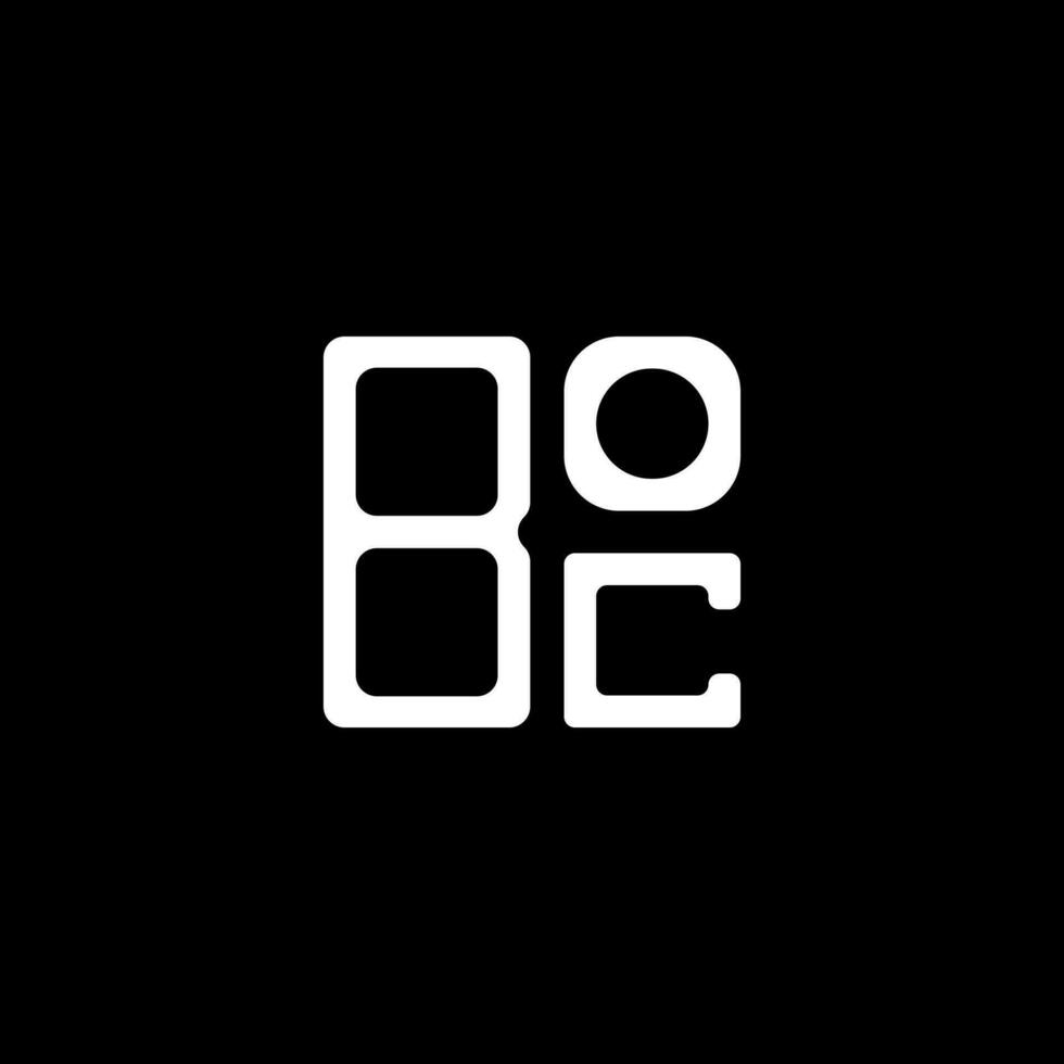 boc letter logo kreatives design mit vektorgrafik, boc einfaches und modernes logo. vektor