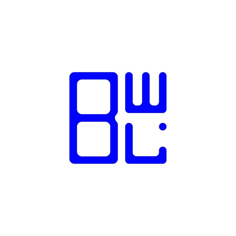 bwl brev logotyp kreativ design med vektor grafisk, bwl enkel och modern logotyp.