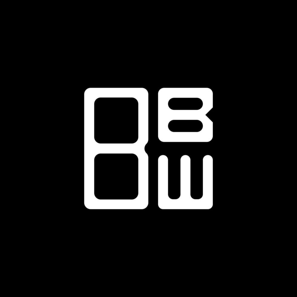 bbw brev logotyp kreativ design med vektor grafisk, bbw enkel och modern logotyp.