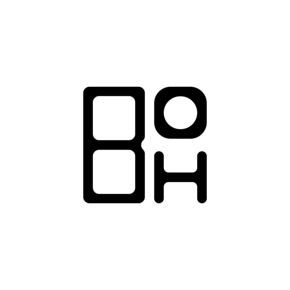 boh letter logo kreatives design mit vektorgrafik, boh einfaches und modernes logo. vektor