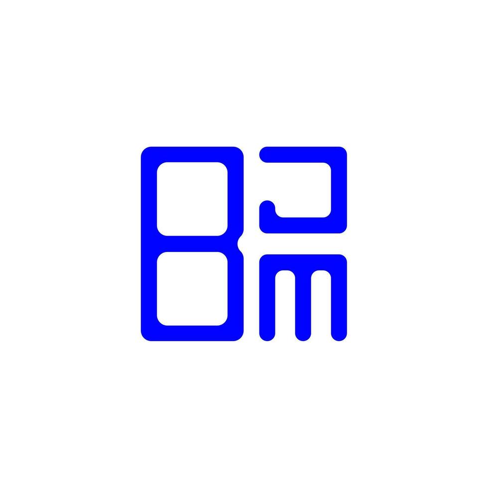 bjm Brief Logo kreatives Design mit Vektorgrafik, bjm einfaches und modernes Logo. vektor
