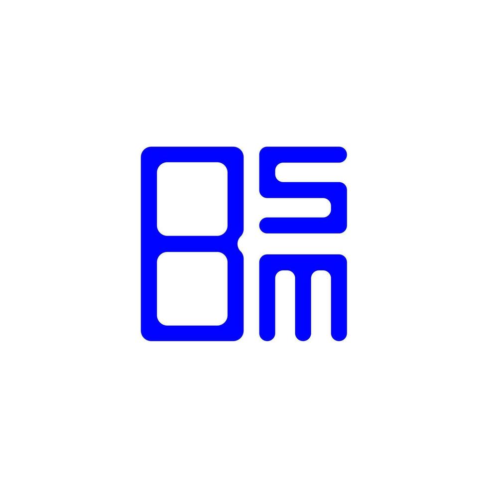 kreatives design des bsm-buchstabenlogos mit vektorgrafik, bsm-einfaches und modernes logo. vektor