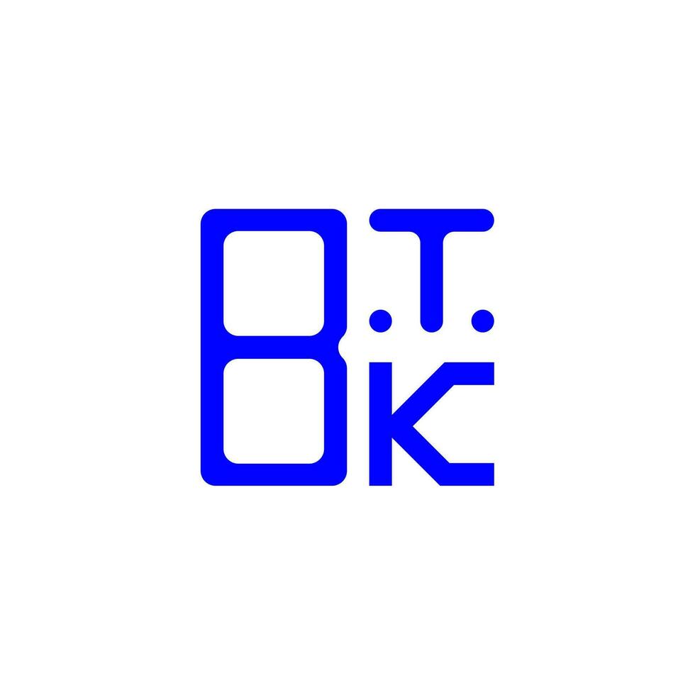 btk brev logotyp kreativ design med vektor grafisk, btk enkel och modern logotyp.