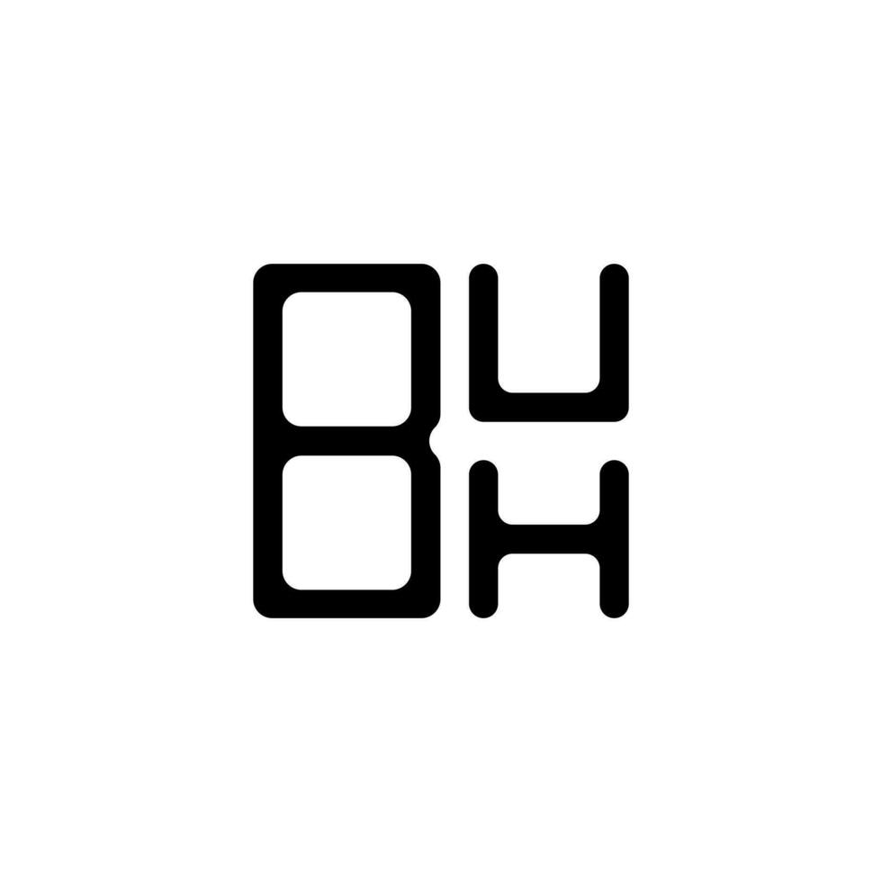 Buh Letter Logo kreatives Design mit Vektorgrafik, Buh einfaches und modernes Logo. vektor